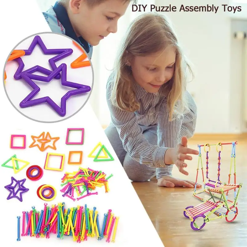 3D DIY обучающая смарт-палка пластиковые упражнения сотрудничество навыки руки-на способности креативная интеллектуальная Магическая игрушка для детей