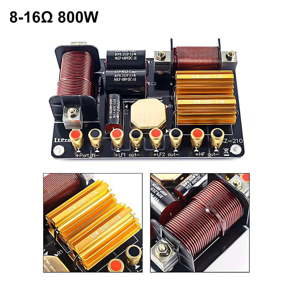 AIYIMA 800 Вт 1000 2 Way кроссовер аудио DIY Профессиональный Сценический Свет Звук Динамик твитер бас кроссовер с делителем частоты фильтр - Цвет: 800W Crossover