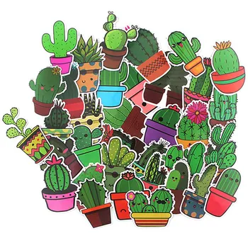 

36 Pcs/pack Plant Decorative Washi Stickers Green Cactus Scrapbooking Stick Label Diary Stationery Album Stickers