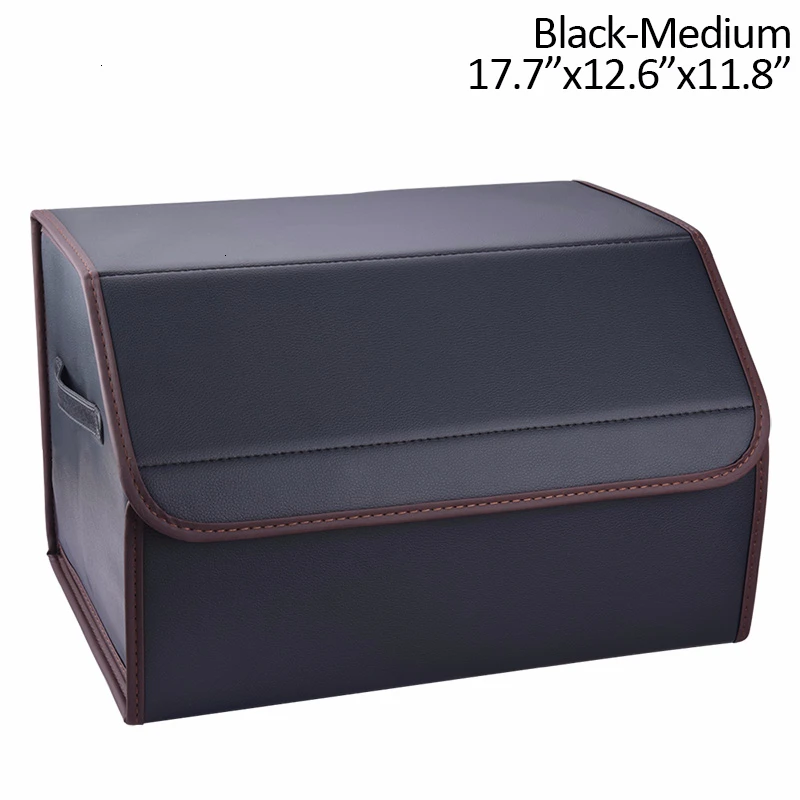 Black medium SPEEDWOW автомобильный ящик для хранения, складной чехол-контейнер, большая емкость, Складной автомобильный органайзер для интерьера, универсальная сумка для хранения - Название цвета: Black medium