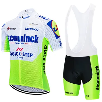 

Quick-step pro team cycling Kit men summer cycling jersey set ciclismo bicycle Competition clothing bib gel short ropa de hombr