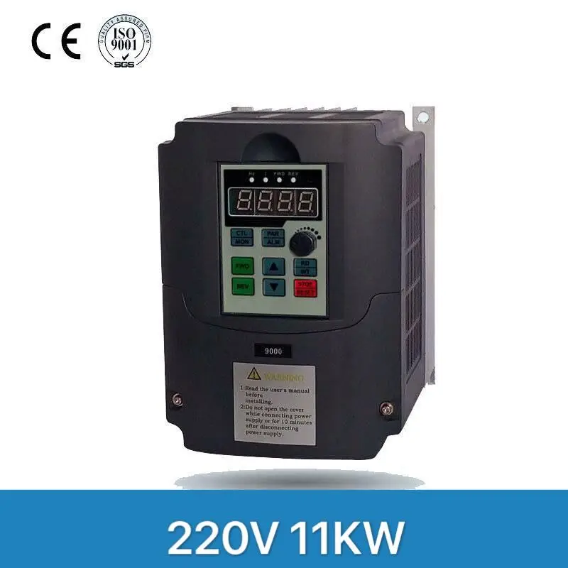 

0-400HZ 11kw Single phase AC 220V 50hz to 60hz output 3 phase 380V frequency converter inverter