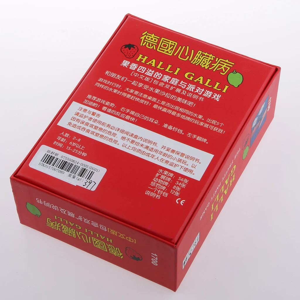 Фрукты интересные действия карточная игра для детей Halli Galli фрукты