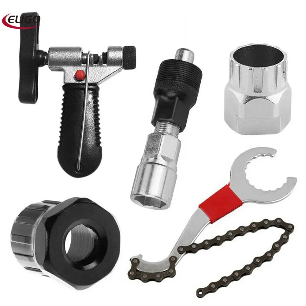 

5 in 1 simple maintenance tool for bicycle crank puller easy to remove cassette chain whip