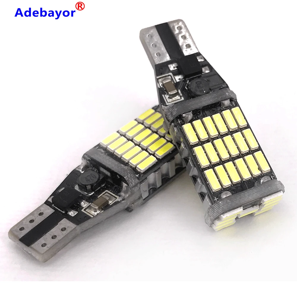 High Power 200PCS T10 Canbus T15 45 SMD 4014 LED No ERROR W16W 921 Car  Backup Reserve Lights Bulb Brake Canbus Lamp