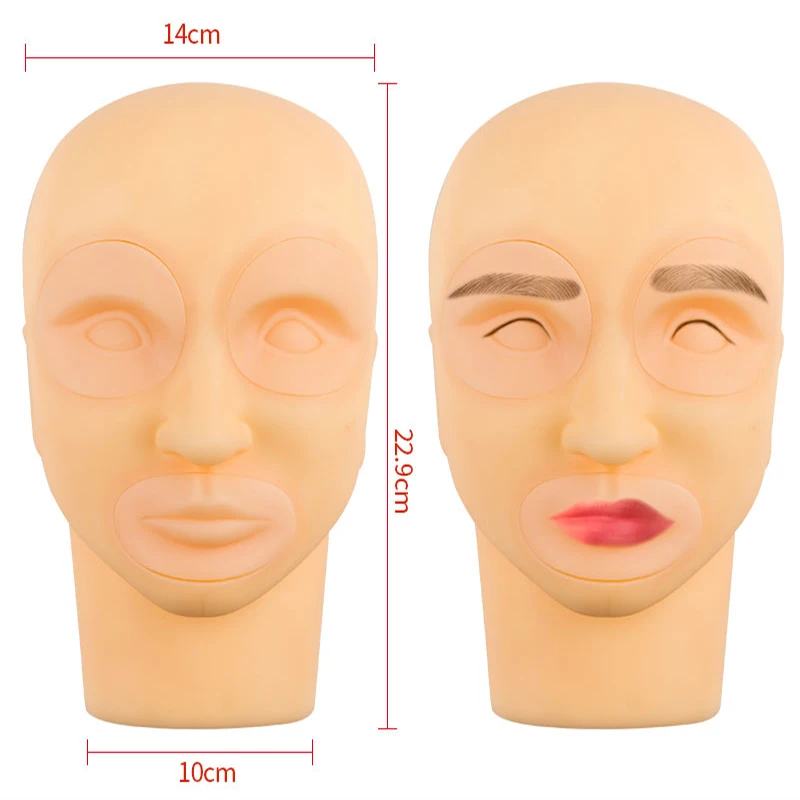 Mannequin head 3D резиновая кожа для пму поддельная латексная кожа для перманентного макияжа Начинающий микроблейдинг тренер - Цвет: Mannequin head