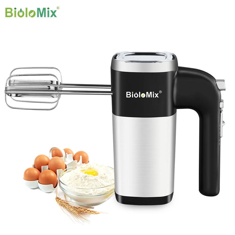 BioloMix 5 Speed 500W Electric Hand Mixer Handheld Kitchen Dough Blender With 2 Egg Beaters and Dough Hooks|Food Mixers| – AliExpress
