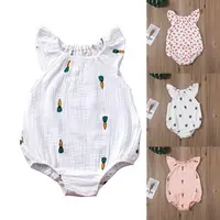 2020 Baby Summer Clothing Toddler Kids Baby Girls Floral Jumpsuit Playsuit Bodysuit Cotton Linen Shorts Clothes 1