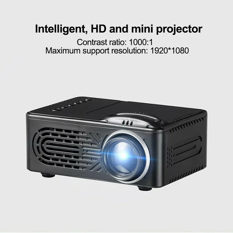 HD Neat портативный карманный проектор Поддержка 1080P встроенный стерео динамик для домашнего офиса HSJ-19
