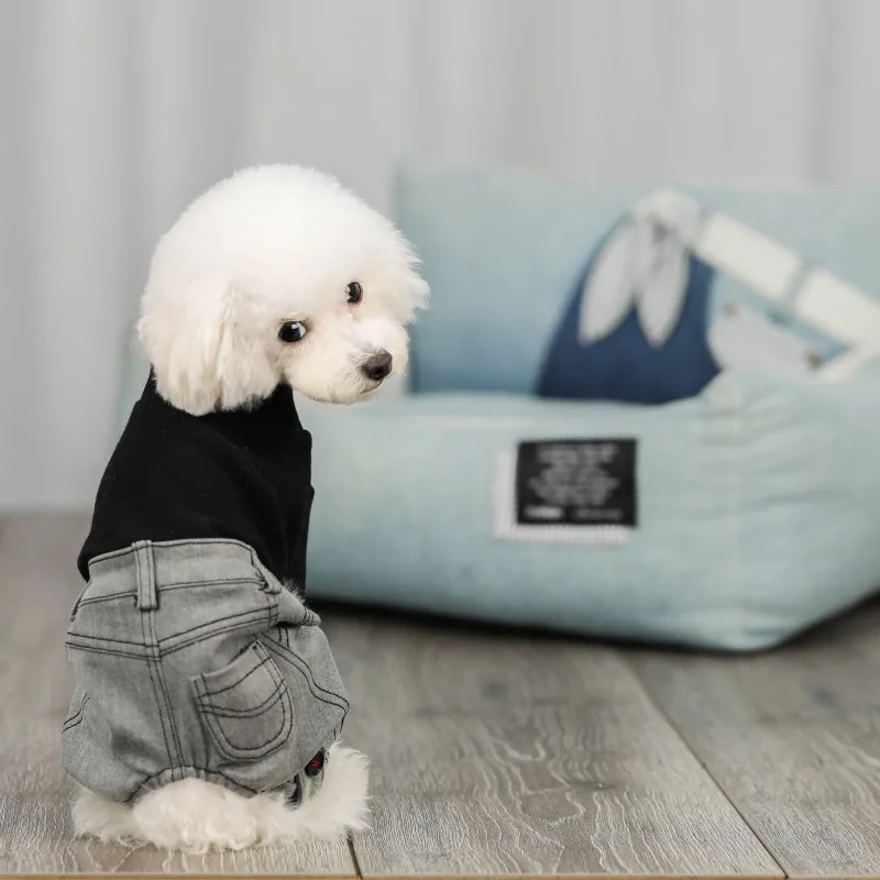 dog jumpsuits jean clothes (17)