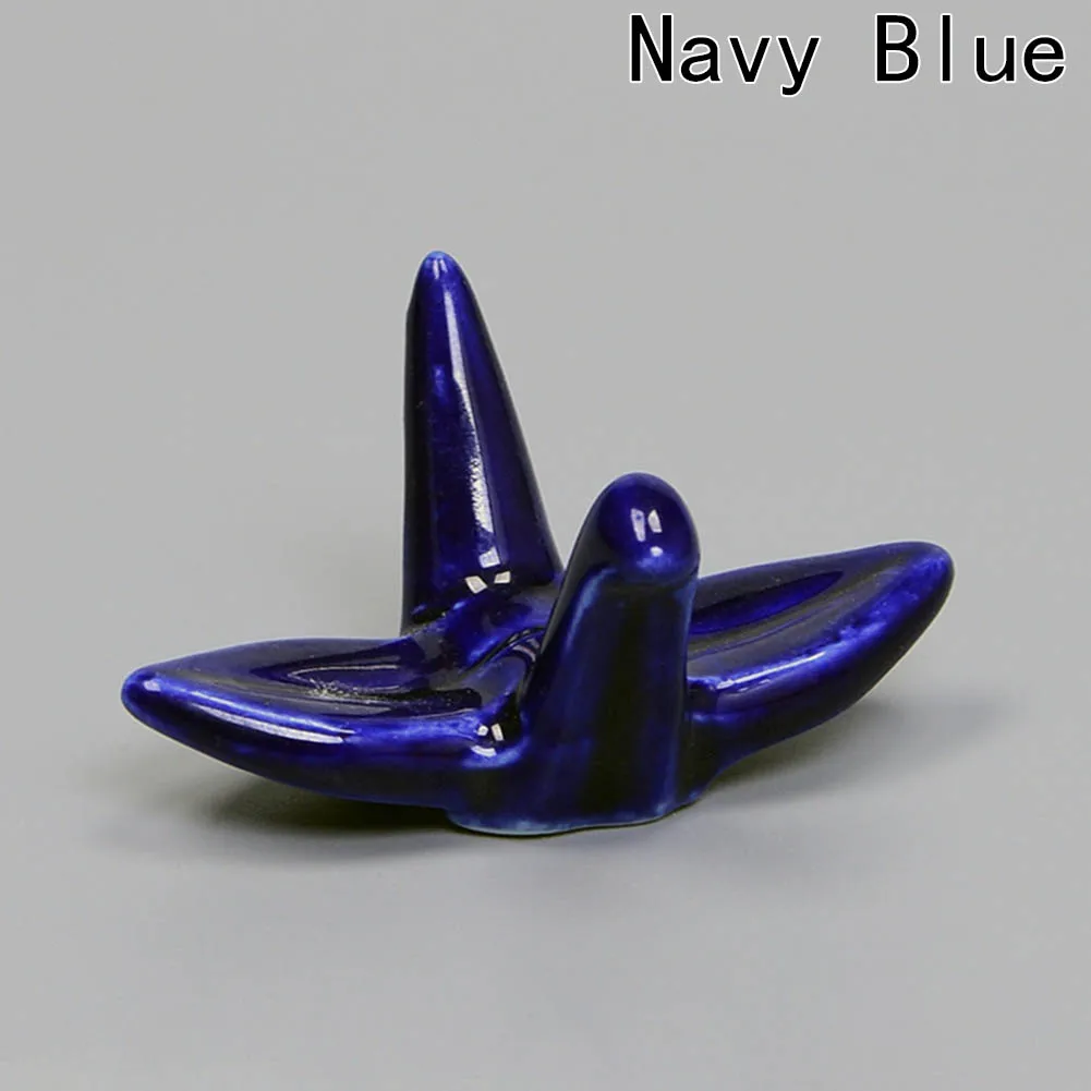 1Pcs Creative Paper Crane Shape Ceramics Chopsticks Rest Spoon Forks Knife Rest Holder Lovely Rack Stand Kitchen Accessory