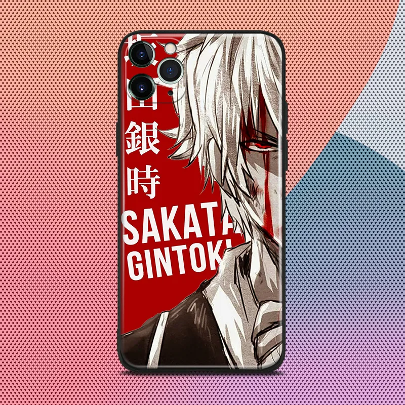 sakata gintoki Gintama anime For iPhone se 6 6s 7 8 plus x xr xs 11 pro max soft silicone phone case cover shell | Мобильные