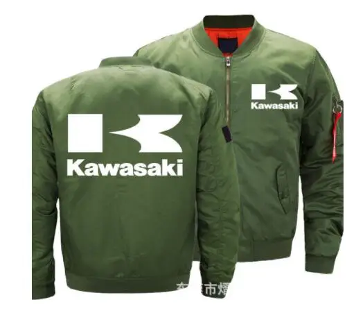 KAWASAKI Ma1 куртка-бомбер Kanye West Tour Pilot Верхняя одежда Мужская армейская зеленая японская куртка-летная куртка военно-воздушные силы KA - Цвет: 2