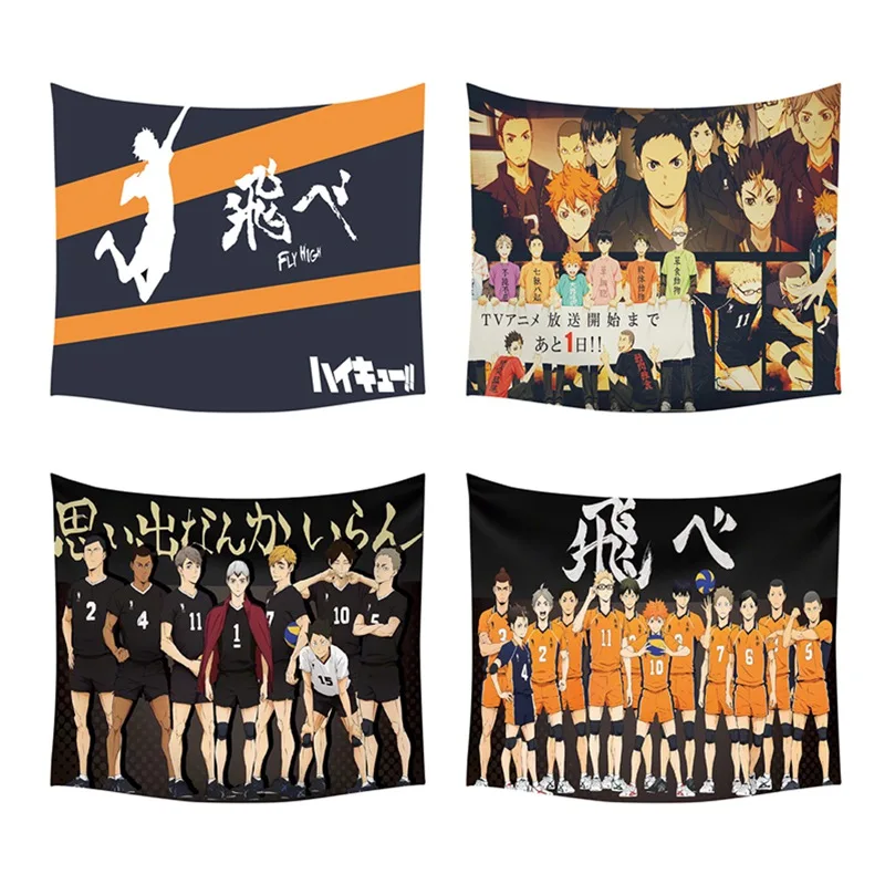 Tapiz de pared Haikyuu de Anime, toalla de playa, manta, manta de Picnic, esterilla de Yoga, decoración del hogar
