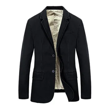 

Hot Sale Mens Korean Slim Fit Arrival Cotton Suit Jackets Fit Coat Casual Button Solid Color Jacket Blazer Plus Size 4XL