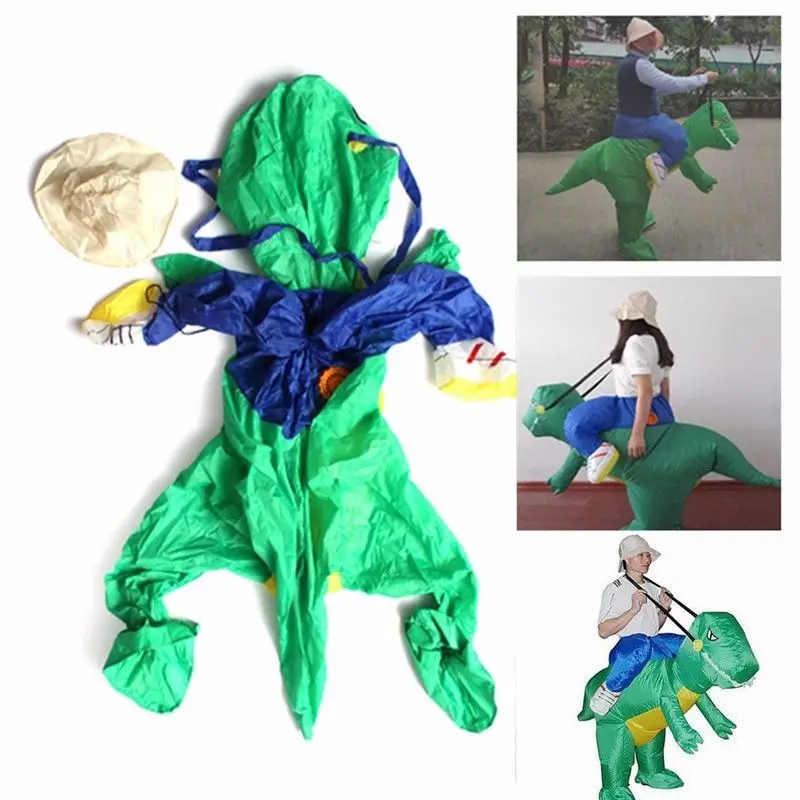 Надувной динозавр нарядное платье унисекс костюм динозавра динозавр маскарадный костюм вечерние косплей игры для взрослых