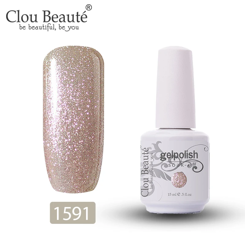 1591 Гель-лак серии Clou Beaute Caramel, УФ светодиодный лак для ногтей, лак для маникюра, лак для ногтей, чистый цвет, долговечный Гибридный гвоздь, гель - Цвет: 1591