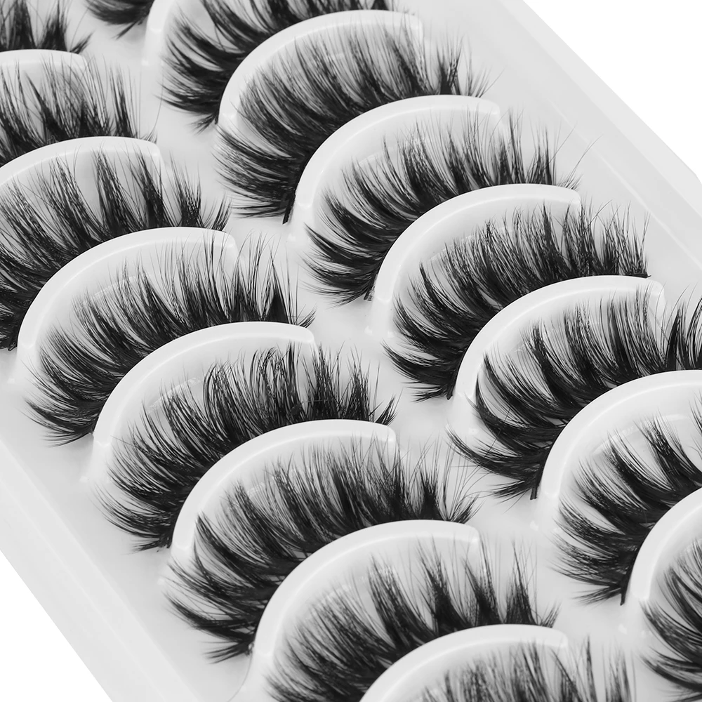 10 пар 3D натуральные норковые волосы ресницы Wispy Многослойные Длинные Накладные