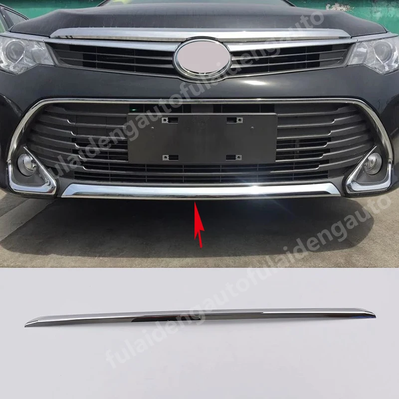 1 шт. для Toyota Camry- ABS Хромированная передняя нижняя крышка бампера декоративная отделка автомобильные аксессуары