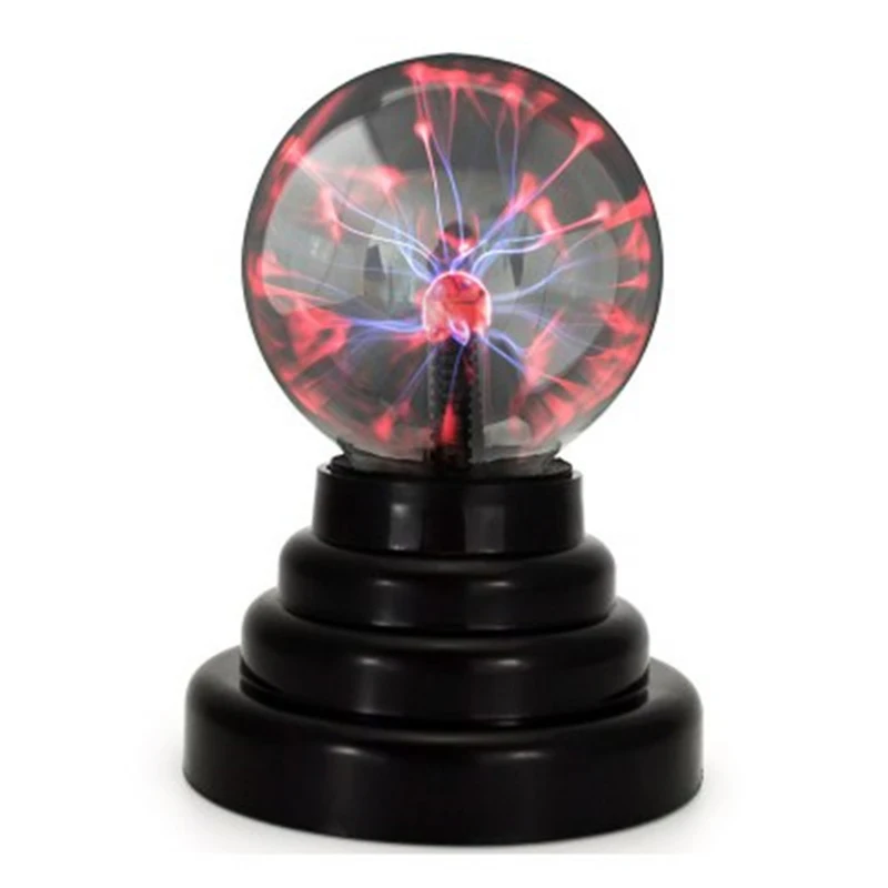 Magic Black Base Crystal Plasma Ball Night Light Magic Glass Sphere Novelty Lightning Ball Light Party Holiday Plasma Table Lamp