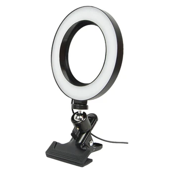 

10 Inch Selfie Ring Light with Rotary Clip & Phone Holder for Makeup Live Stream, LED Camera Ring Light
