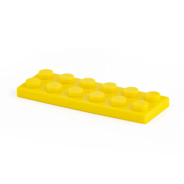 20pcs Bulk Small Particle 3795 MOC Building Block 2x6 Plate Low Brick Flat Accessories Building Block Castle Toys yellow