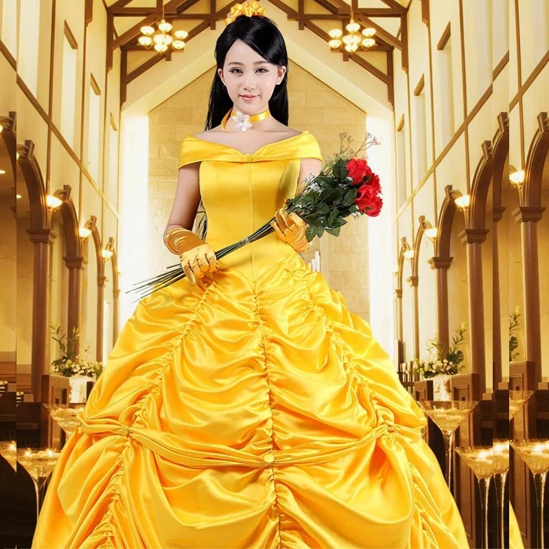 Prom Dress Beauty And The Beast Belle Gown Princess Belle Yellow
