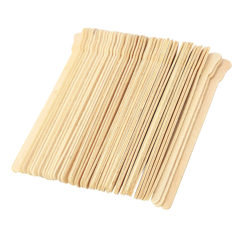 Lots 100 Pieces Professional Disposable Wooden Waxing Spatula Tongue Depressor Tattoo Wax Stick Medication Mixing Sticks
