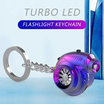 

Fun LED Flashlight Metal Turbo Rotating Flashlight Outdoor Camping Mini Keychain Gift Tourch