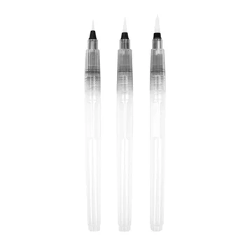 

3pcs Portable Watercolor Brush Pen Water Color Brush Soft Brush for Beginners Painting Calligraphy Drawing Art Supplies