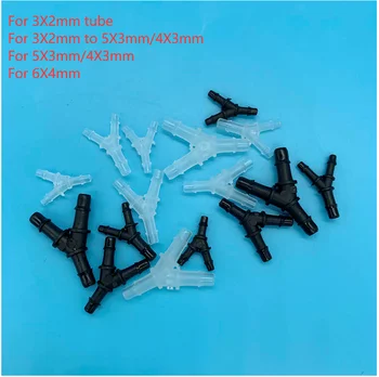 

Inkjet printer Plastic Y shape ink tube connector DX5 TX800 XP600 ink pipe fitting hose tubing adapter clip 3X2mm 5X3mm 6X4mm