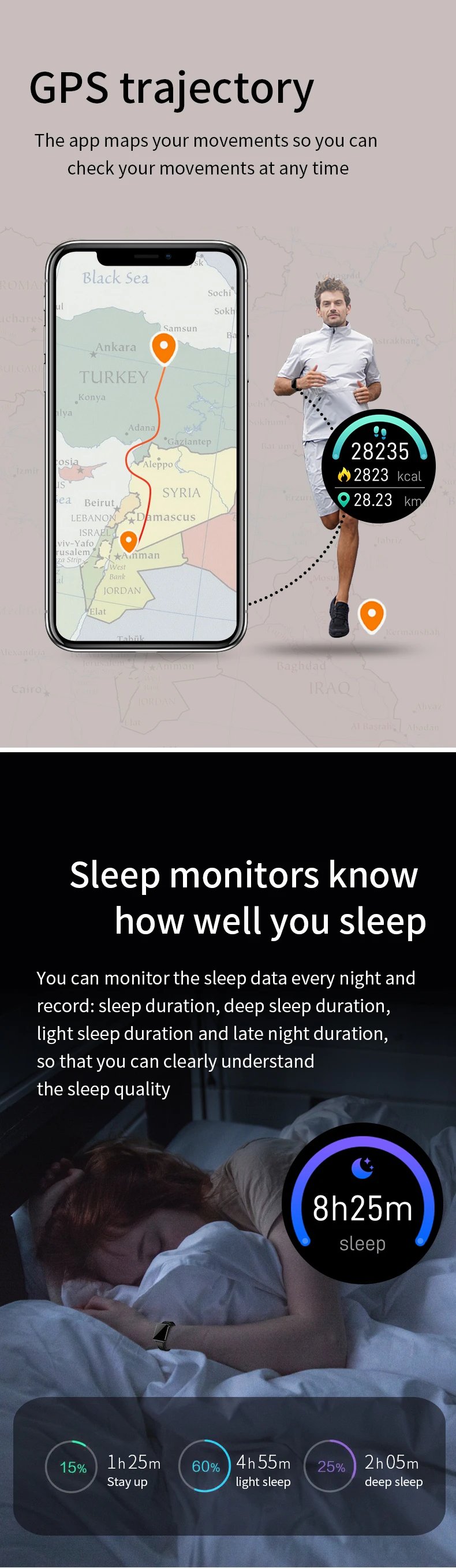 Смарт-часы P1, мужские спортивные фитнес-часы, gps трекер, умные часы для мужчин, для IOS, Android, PK IWO lite IWO10 Relogio