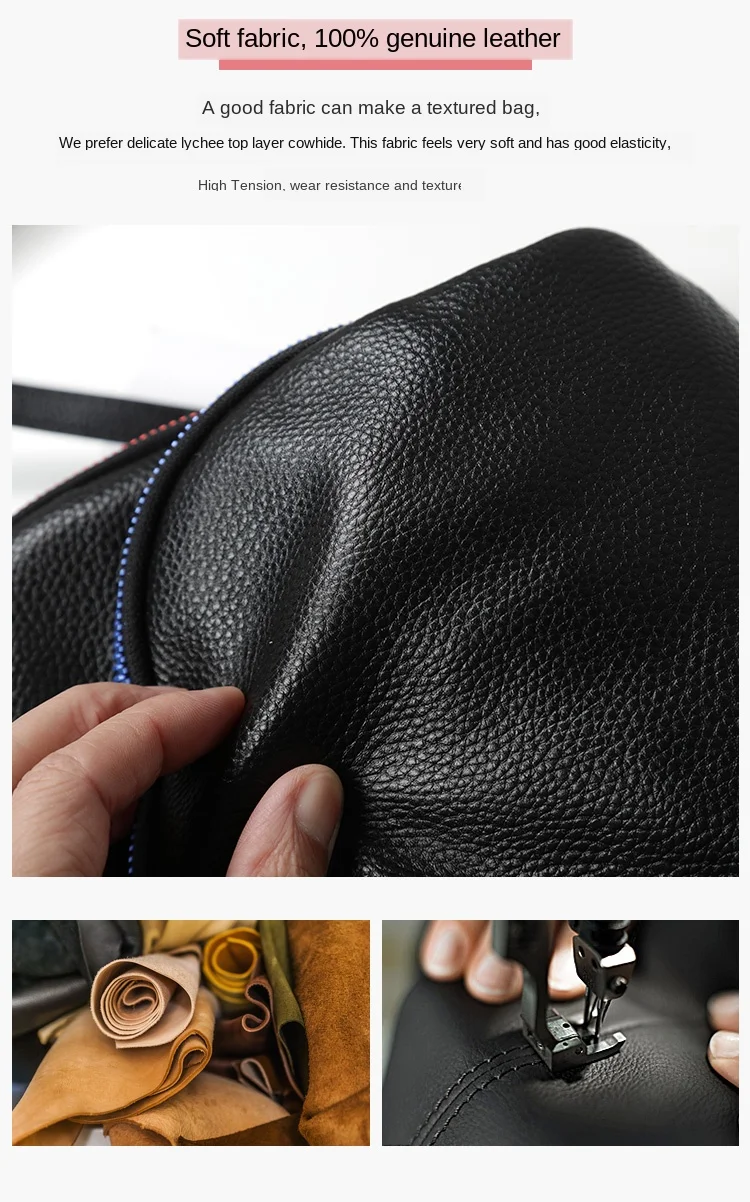 2021 Spring Contrast Color Cow Leather Women Bag Pack Korean Soft Leather Mini Backpack Preppy Style Girl School Bag 3 Strap