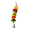 Bird Chew Toy Natural Wood Blocks Rattan Ball Parrot Entertainment Toys for Parakeet Cockatiel Lovebird Mini Macaw 2