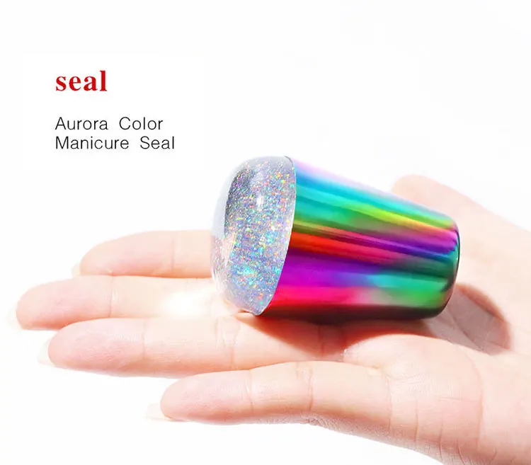 Шаблоны для дизайна ногтей чистые прозрачные силиконовые пластины для штамповки ногтей скребок с крышкой прозрачный 4 см штамп для ногтей
