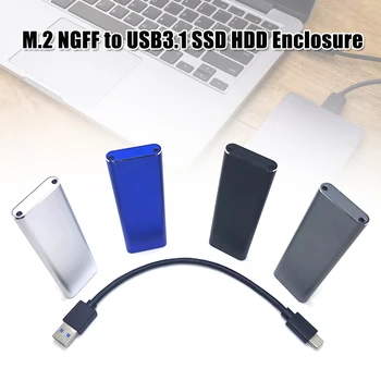 

Type-C to M.2 Key USB3.1 SATA SSD Box Solid State Drive Housing Case 6Gbps HDD Enclosure SGA998