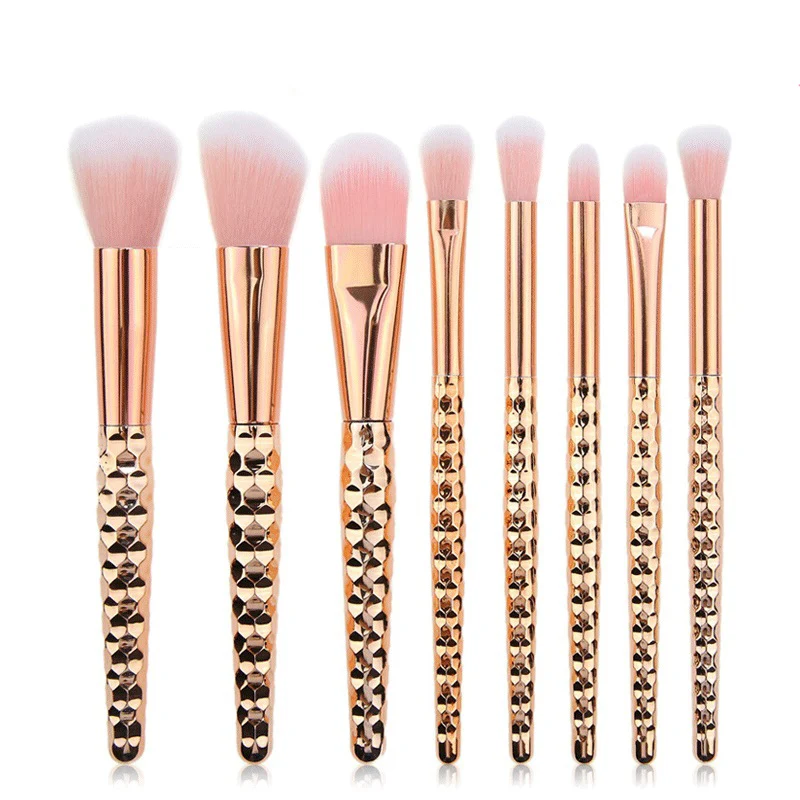 

New 8 Honeycomb Handle Makeup Brush Diamond Corn Cob 8 Makeup Brush Set Makeup Tools