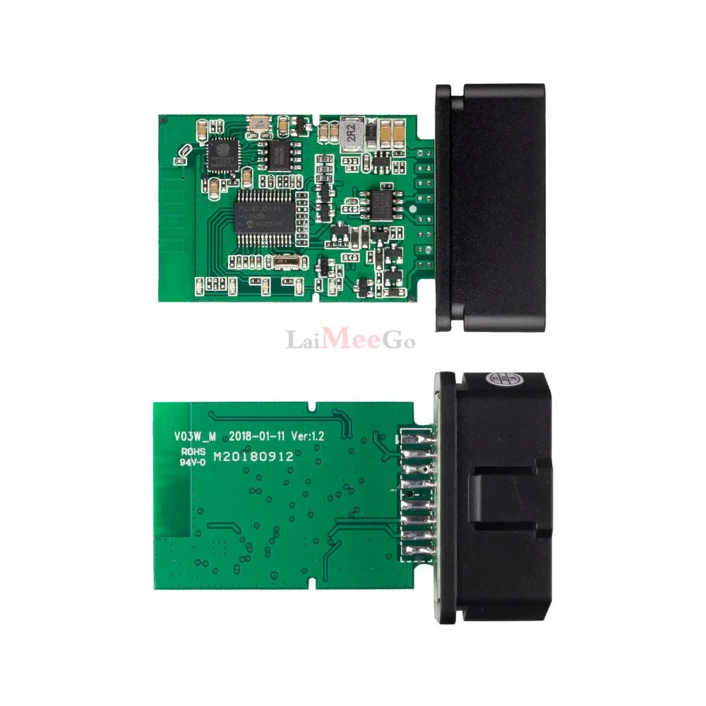 ELM327 WiFi Bluetooth V1.5 PIC18F25K80 чип OBDII диагностический инструмент IPhoneAndroidPC ELM 327 V 1,5 ICAR2 автоматический сканер считыватель кода