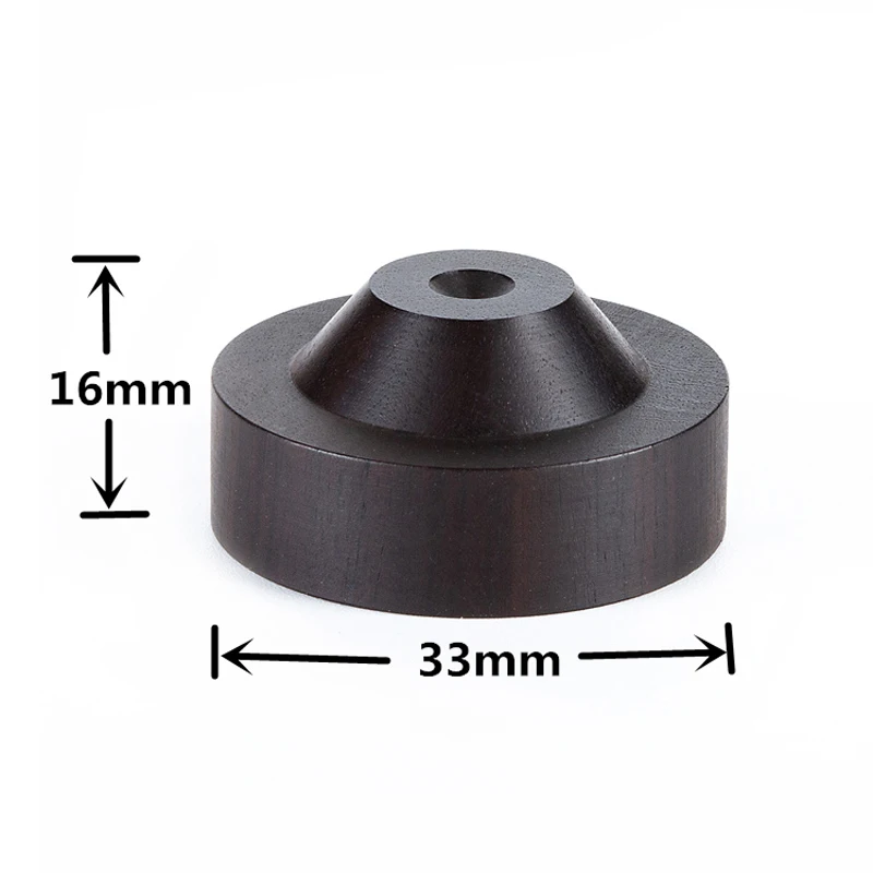 

33mmx16mm Speaker Spike Isolation ebony Wood Stand Feet Base HIFI Isolator Wooden
