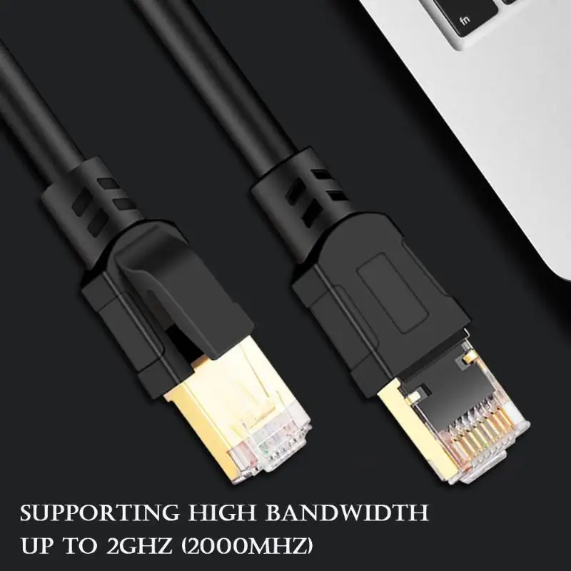 Cat8 Ethernet Cable RJ45 8P8C Network Cable 2000Mhz High Speed Patch 25 40Gbps Lan for Router 2