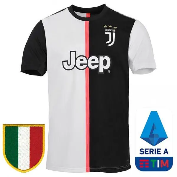 19 20 20 Бесплатно патч juvees взрослых Футбол Джерси дома Роналду футбольная рубашка Размер S-2XL - Цвет: shirt