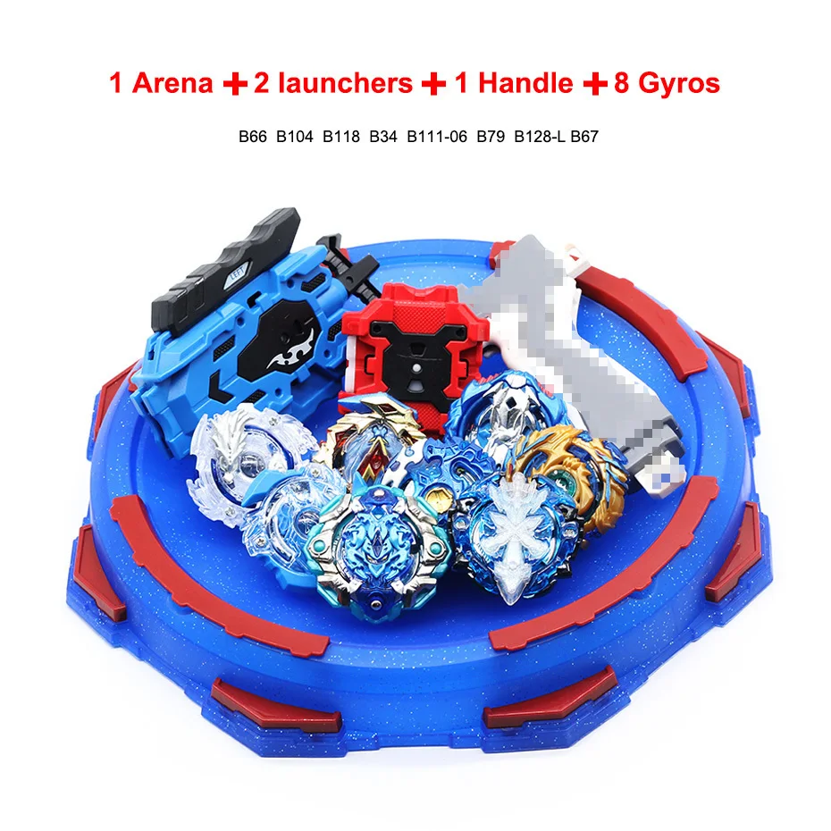 8pcs set 01 Takara Tomy Bey Bay Burst игрушки с пусковым устройством стартер Арена игрушка Металл Fusion Бог спиннинг Топ стадион лезвия игрушки новые - Цвет: 8pcs set 01