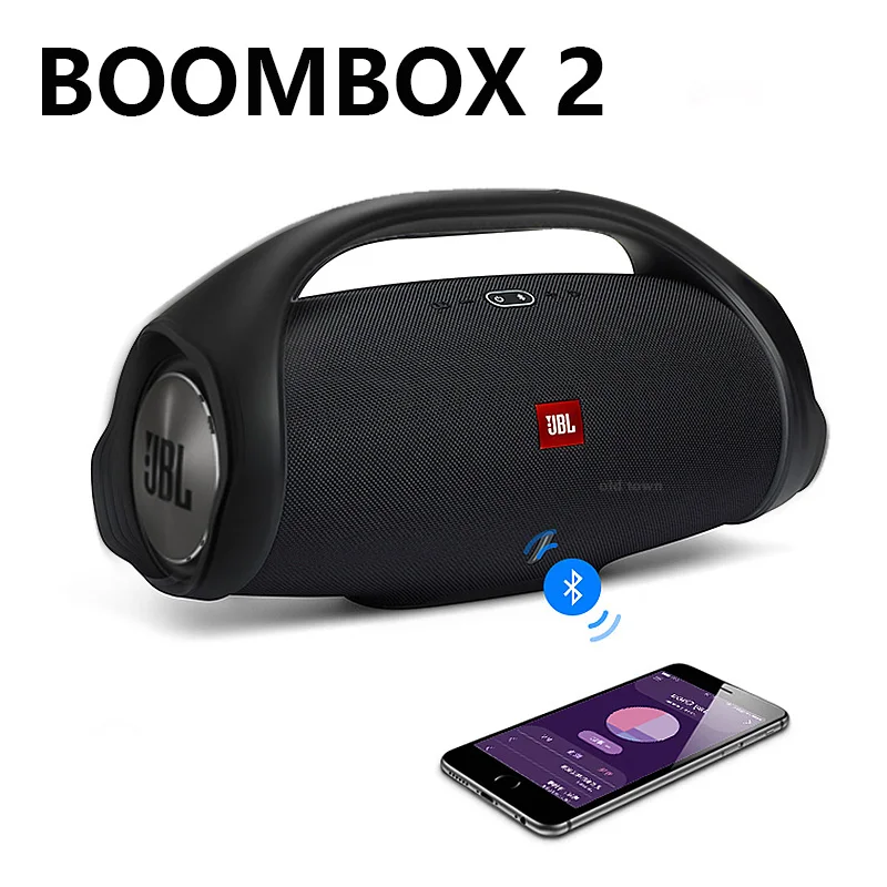 Boombox 2 Portable Wireless Bluetooth Speaker IPX7 Boom Box Waterproof Loudspeaker Dynamics Music Subwoofer Outdoor Stereo 2