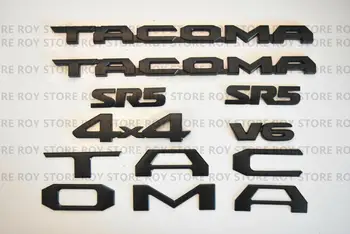 

For 16-18 Tacoma Tag MATTE Black Door Emblem Decal Badge Nameplate 12 pcs