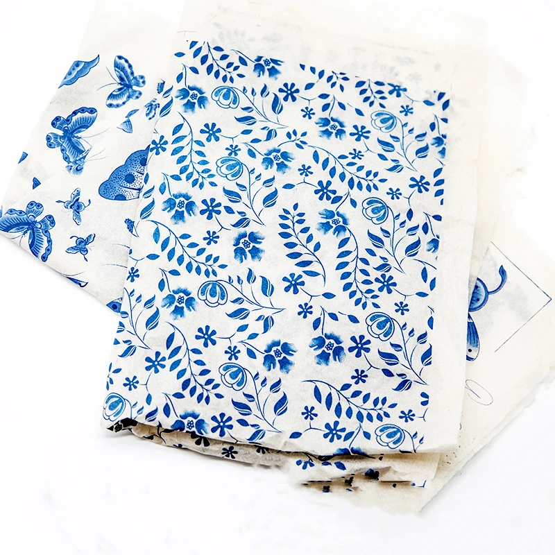 1PCS 도자기 도자기 점토 전송 용지 유약 Underglaze 컬러 꽃 종이 Jingdezhen 고온 DIY 데칼 용지