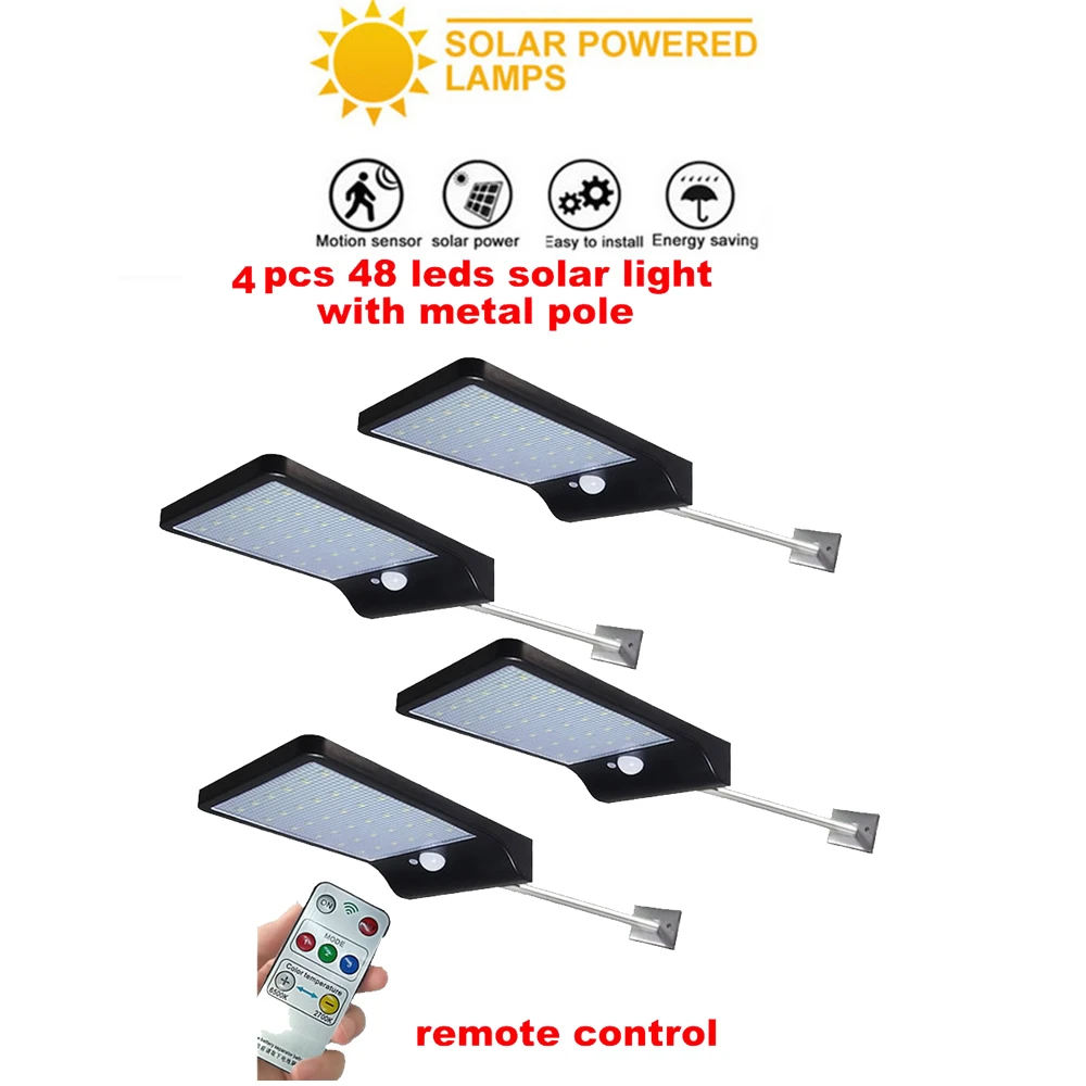 

2/4pcs Solar Rechargeable LED Solar light Bulb Outdoor Garden lamp Decoration PIR Motion Sensor Night Security Wall light Waterp