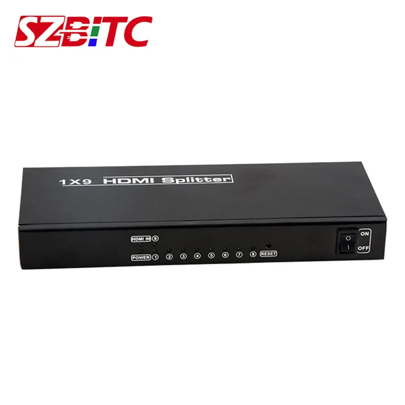 SZBITC HDMI сплиттер 1X9 распределяет 1 в 9 для HD TV DVD компьютера мультимедиа|tv splitter|tv