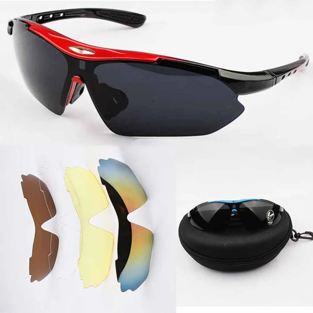 UV400 Cycling Sun Glasses Unisex Outdoor Sports MTB Road Bike SunGlasses Men Women 5 Lens Goggles Eyewear BC0017 (15)