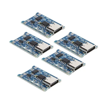 

5pcs Type-c / Micro USB 5V TP4056 18650 1A Li-ion Lithium Battery Charger Module Board With Protection Dual Functions