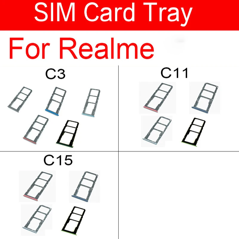 Лоток для SIM-карты Realme C3 C11 C15 гнездо держатель запасные части | Мобильные телефоны
